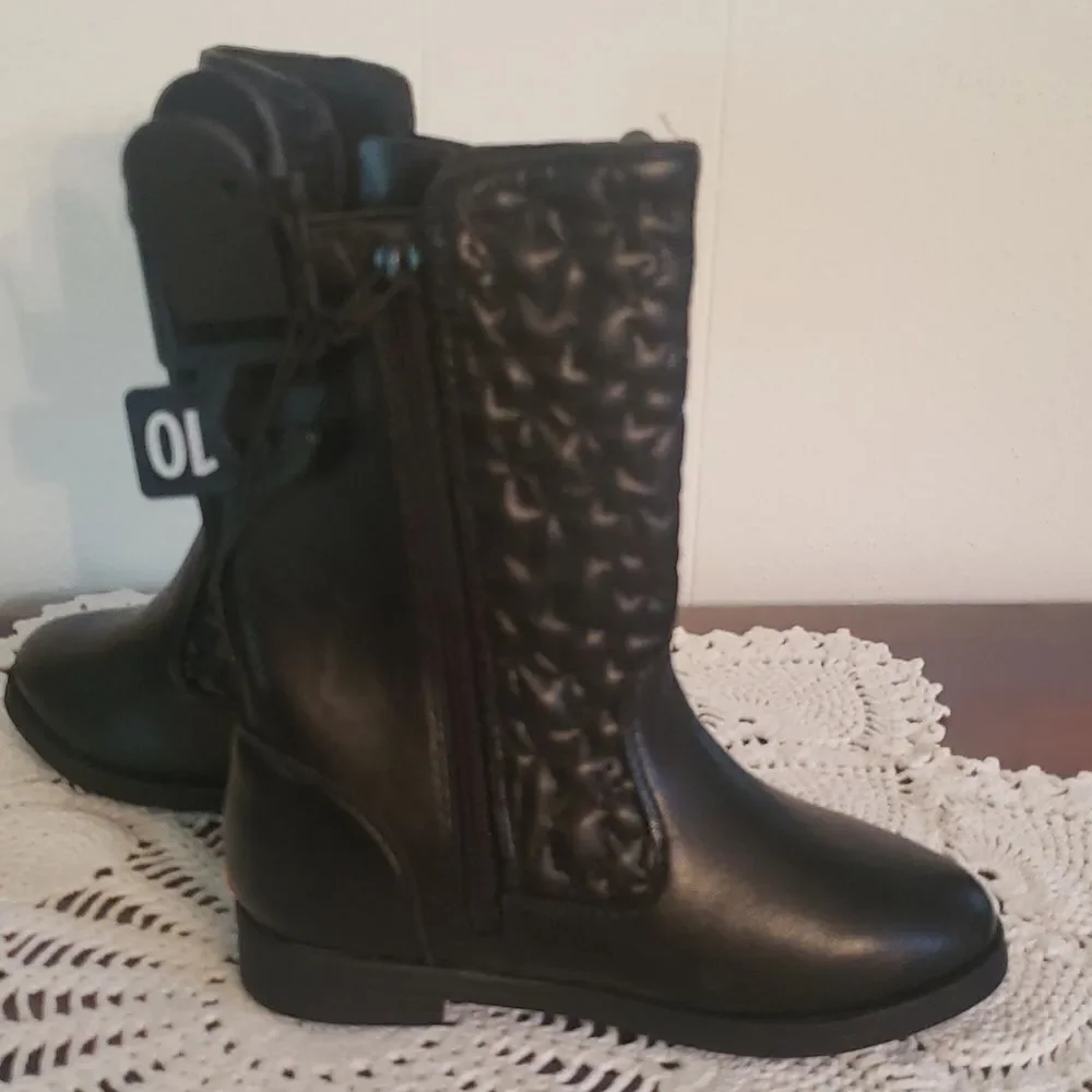 NWT Cute Wonder Nation Girls Faux Leather Cowboy Boots Sz 10